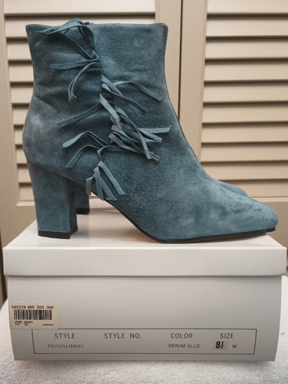 AJ Valenci Fringed Suede Boots Sz 8.5